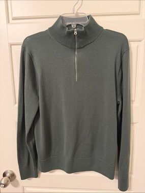 J Crew Men's Half-Zip Mock Neck Sweater
